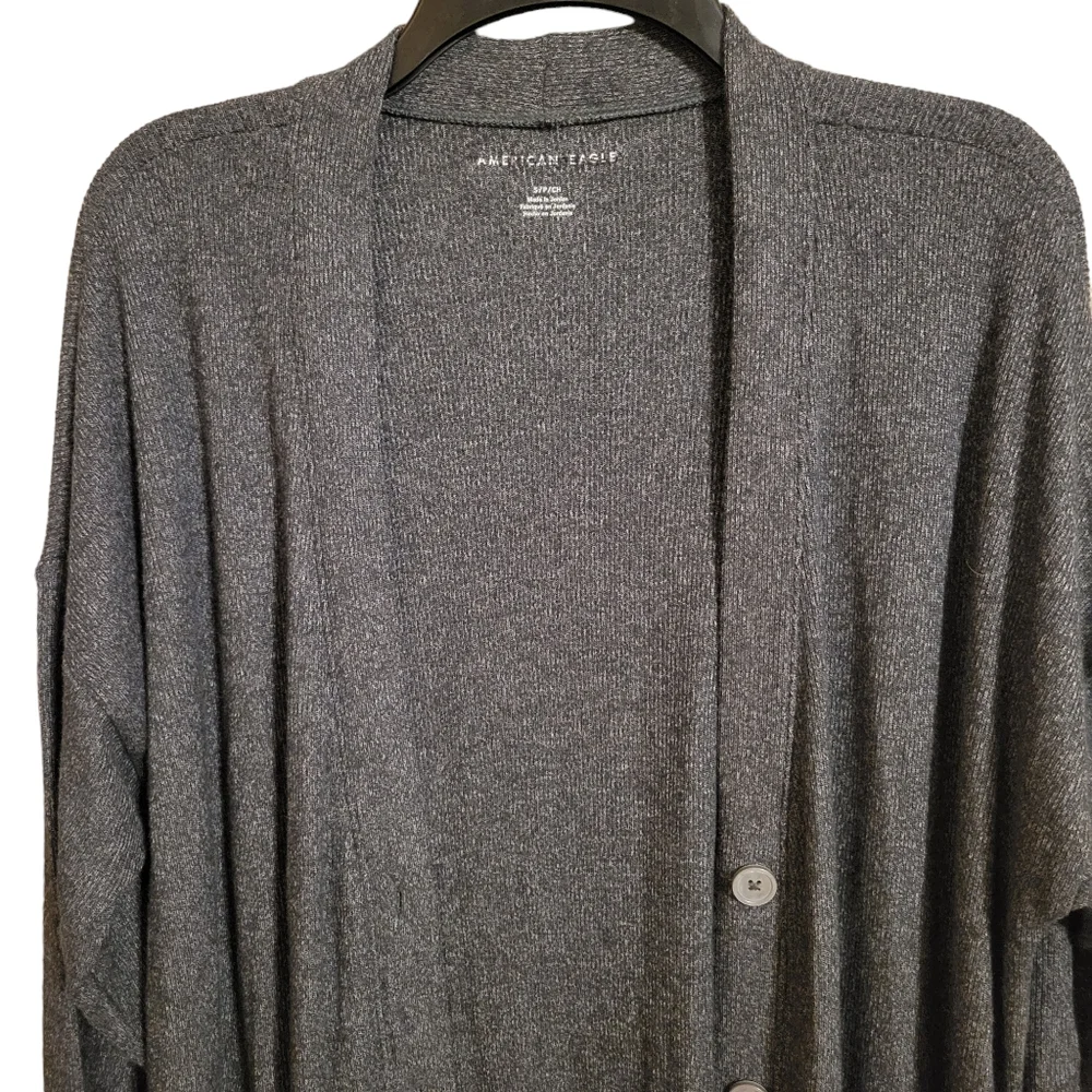 American Eagle NEW Oversized Gray Long  Cardigan